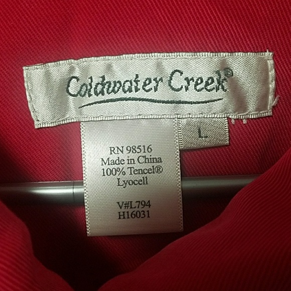 Red button down - Picture 2 of 3